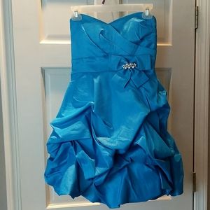 Blue strapless dress size 9